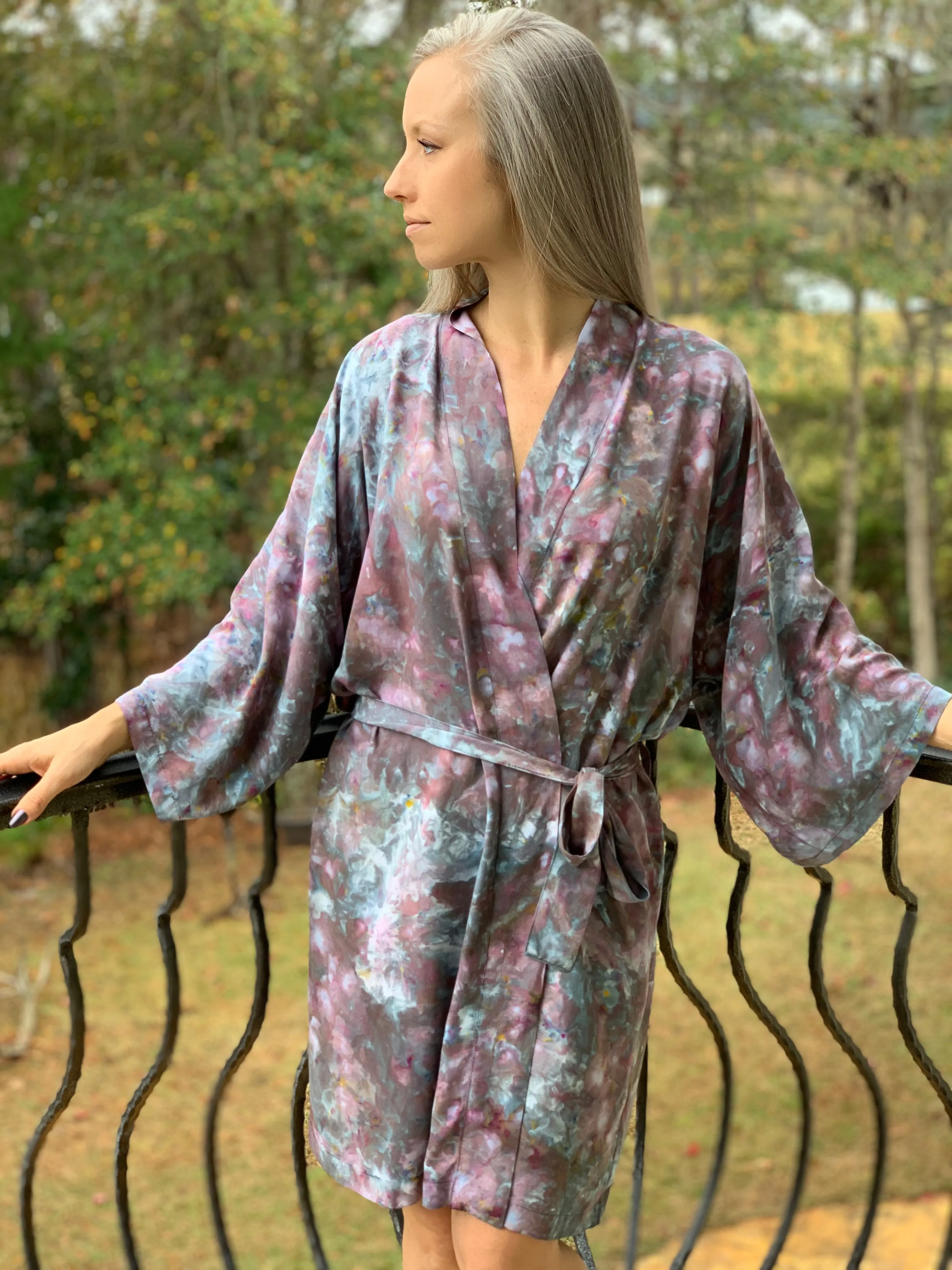 Kimono robe (storm clouds)