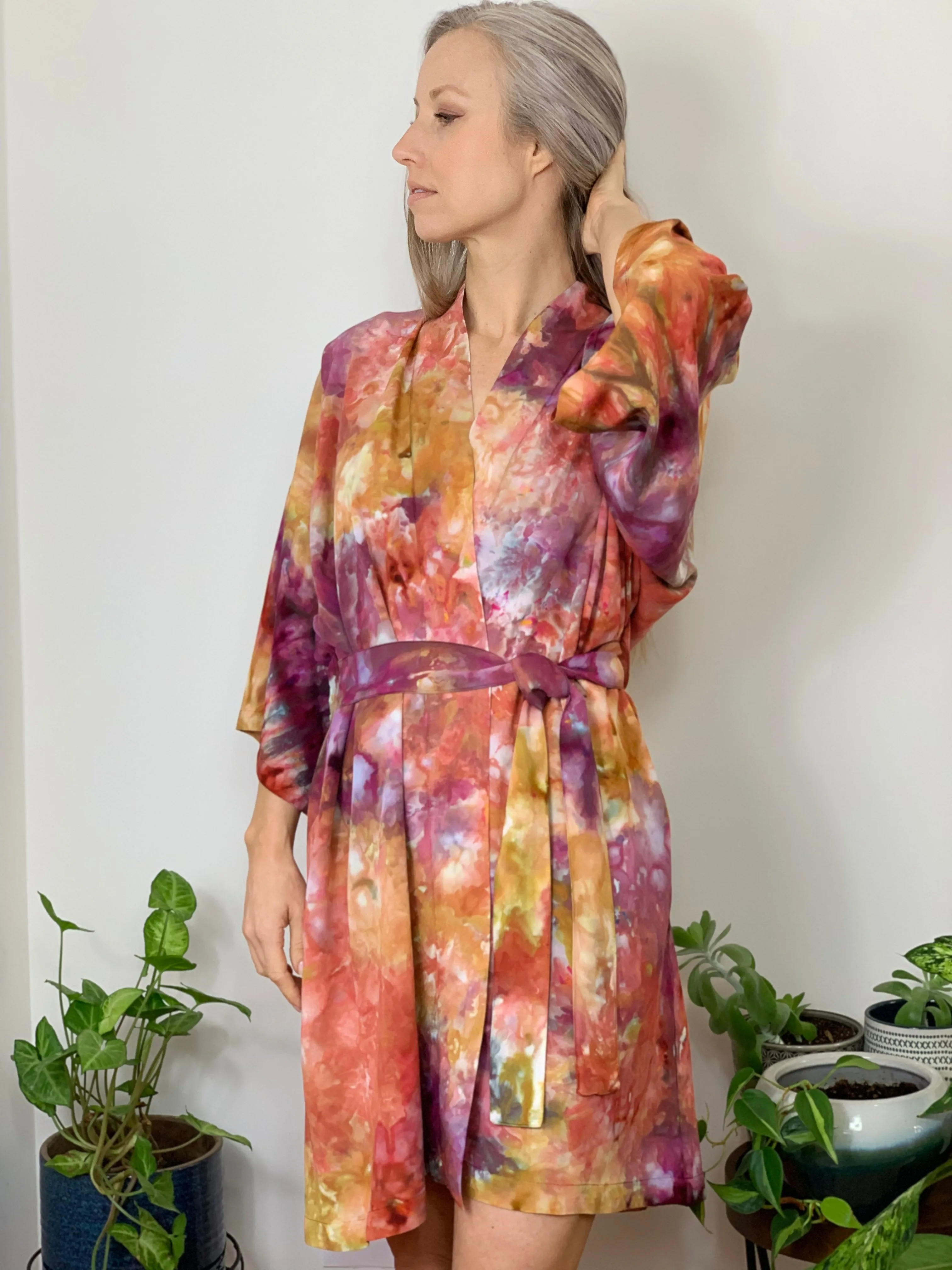 Kimono robe (storm clouds)