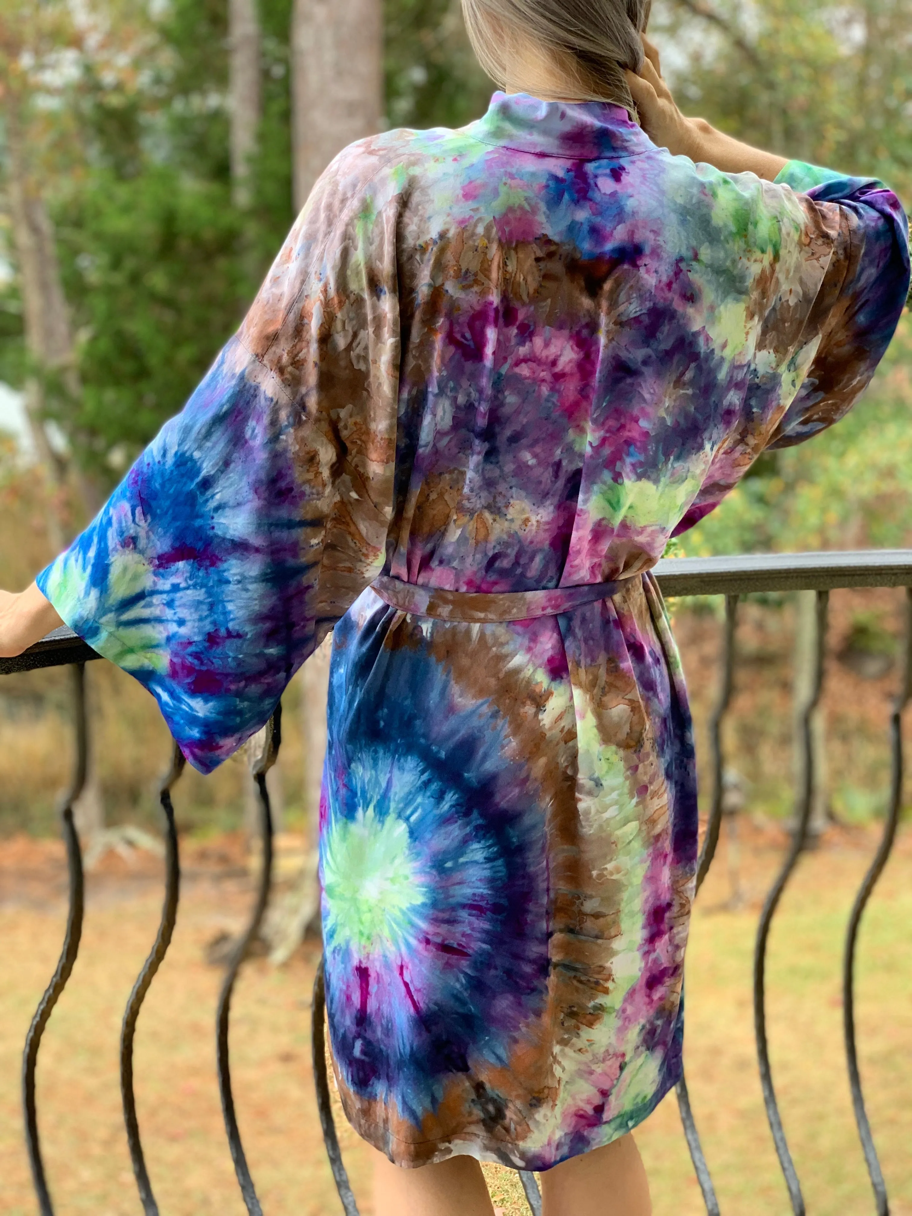 Kimono robe (storm clouds)