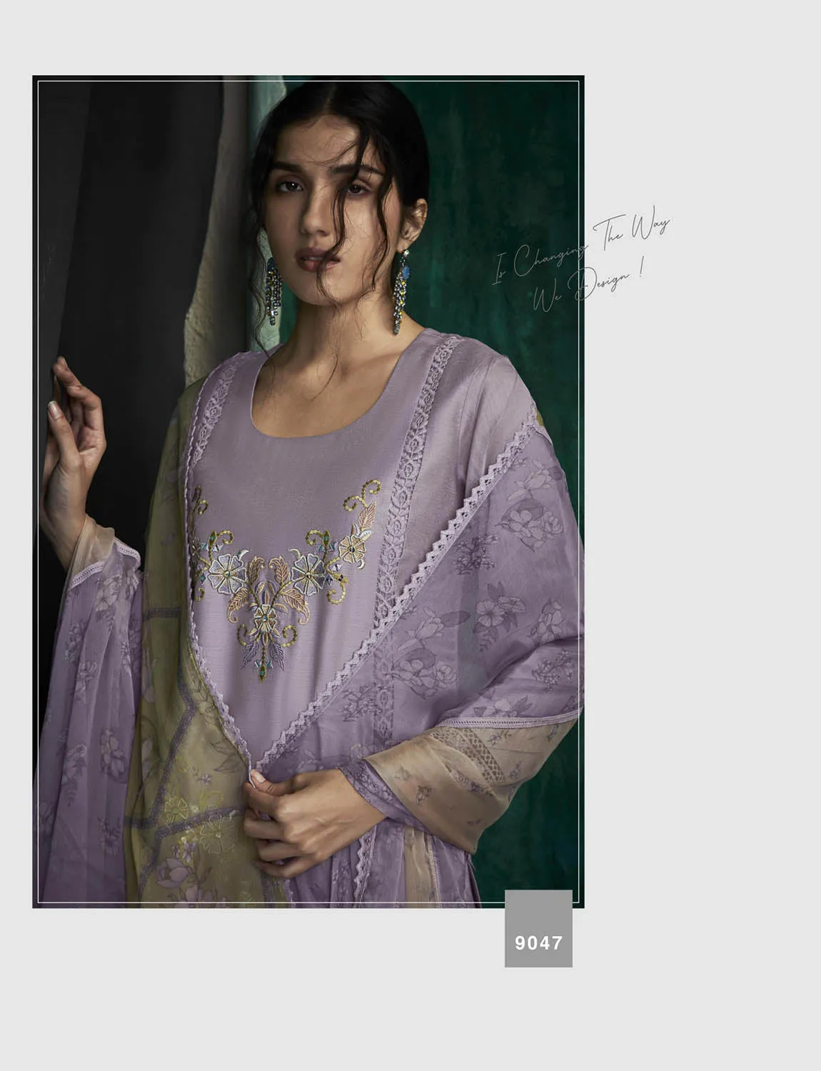 Kimora Party Wear Cotton Satin Unstitched Women Suit Set