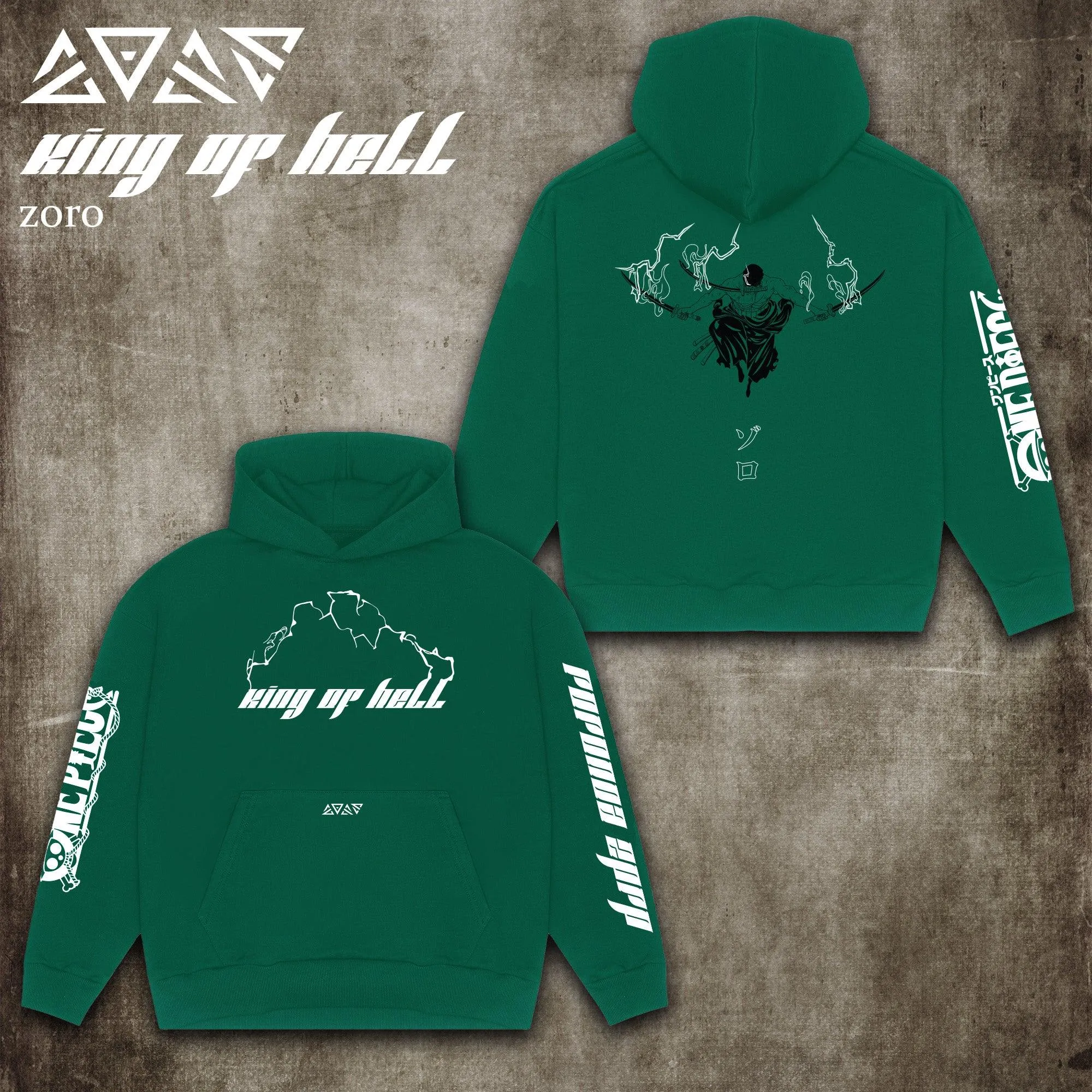 King Of Hell / Zoro / Oversized Hoodie