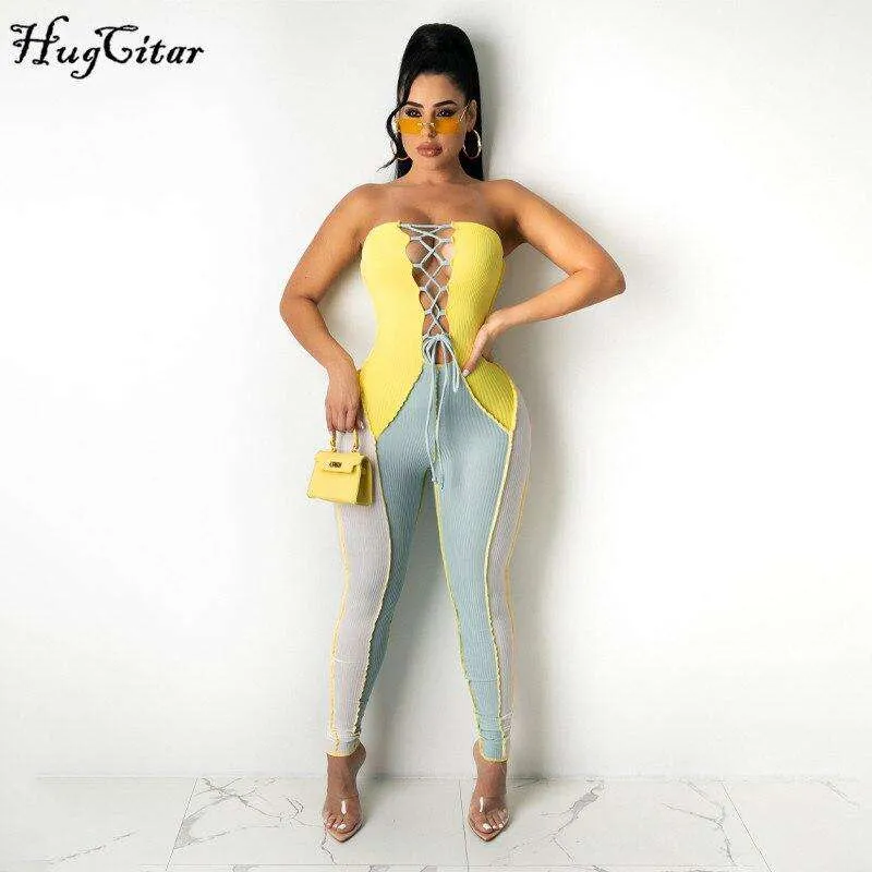 Lace Up Catsuit