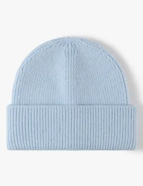 Ladies Solid Color Folder Knit Hat SKAH4216