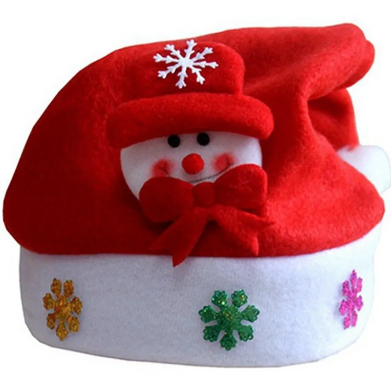 LED Christmas Hats Light Up Cap Snowman Elk Santa Claus Hats  for Adult Kids New Year  Party Decoration Xmas Gifts