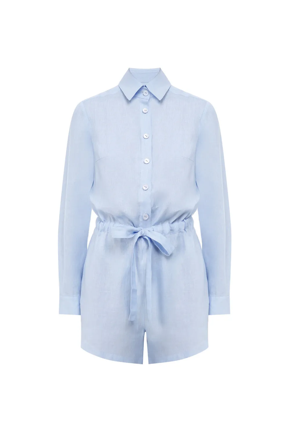 Linen Tie Detailed Romper