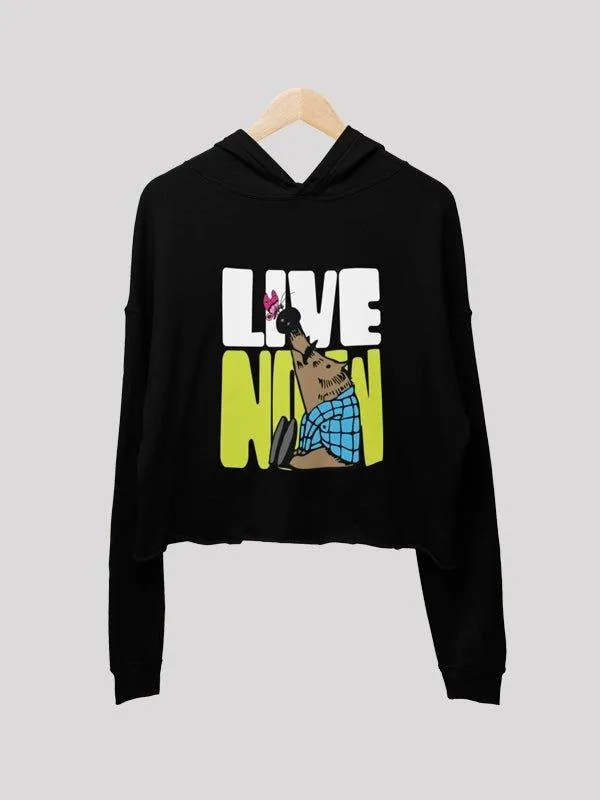 Live Now Crop-Hoodie For Women