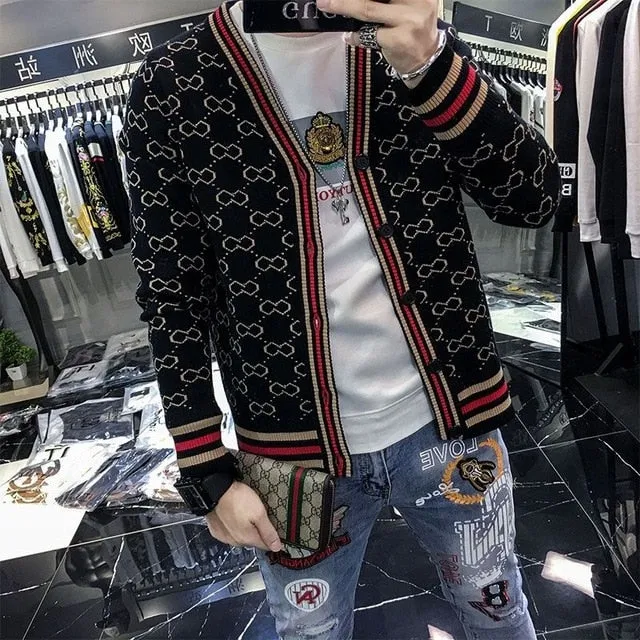 Loose 2020 New Style for Autumn and Winter Coat Stylish Handsome Men's Cardigan Sweater