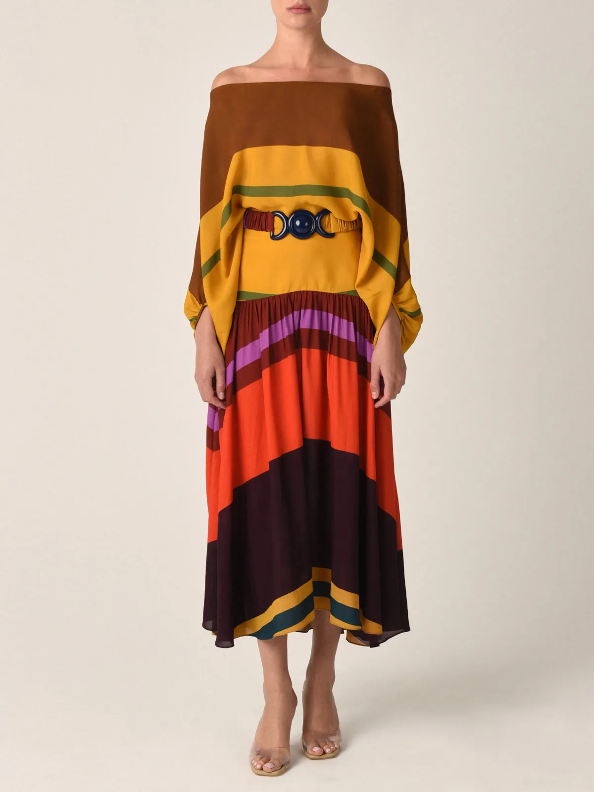 Mariah Dress Color Block Multi