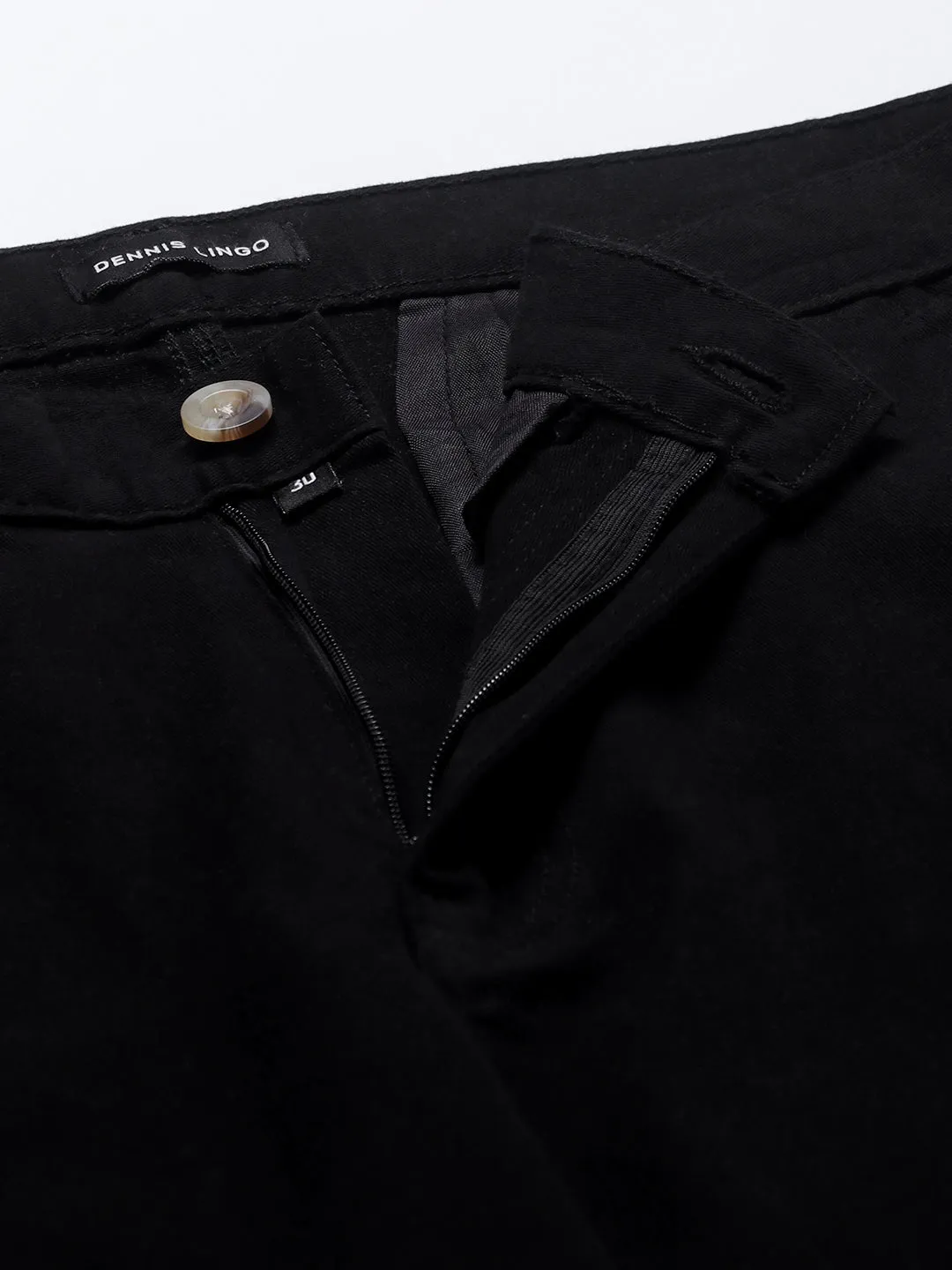 Men's Black Solid Cargo Jogger