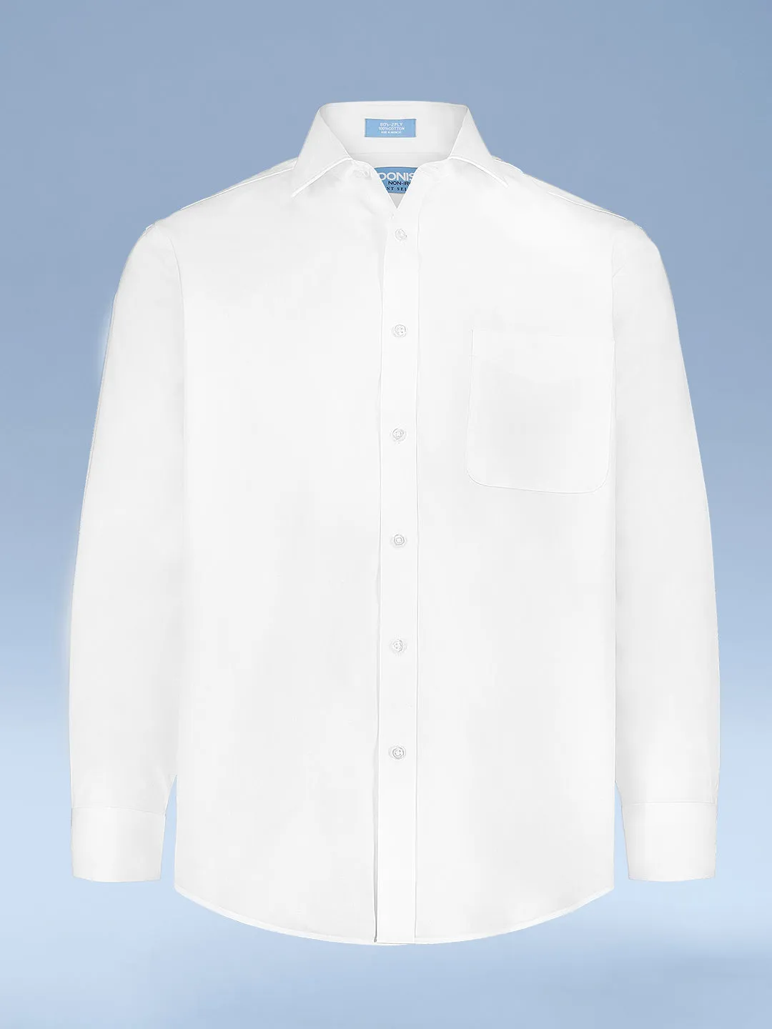 Mens Classic Fit Tall Non Iron Cotton Pinpoint Button Cuff Dress Shirt