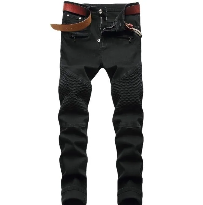 Men's Jeans Stretchy Ripped Denim Pants