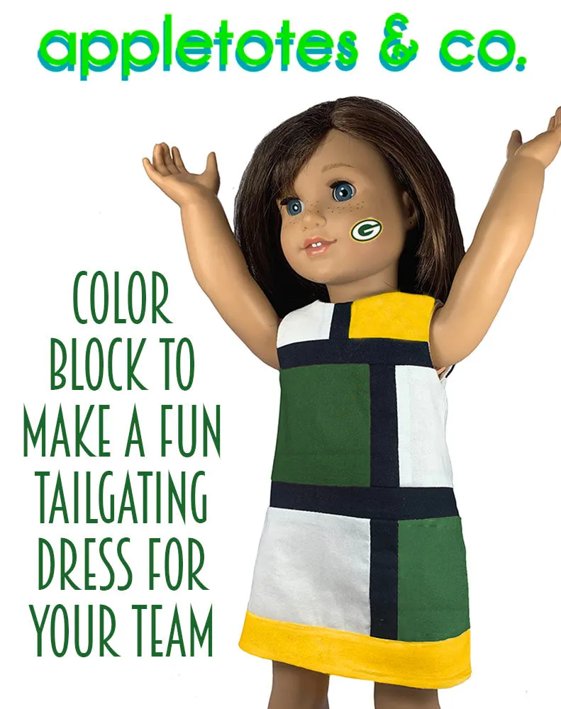 Mondrian Dress Sewing Pattern for 18" Dolls