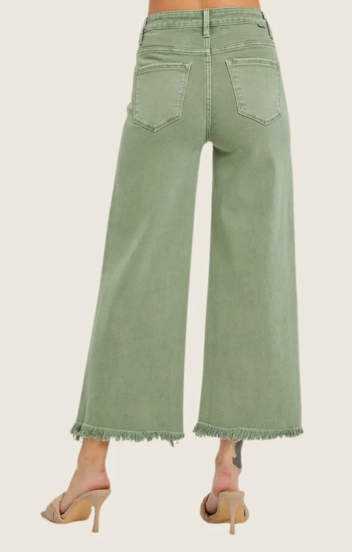 Nancy Olive High Rise Jeans