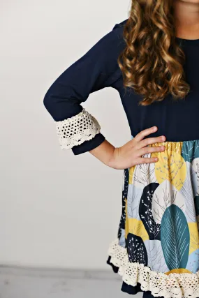 Navy Tree Dress