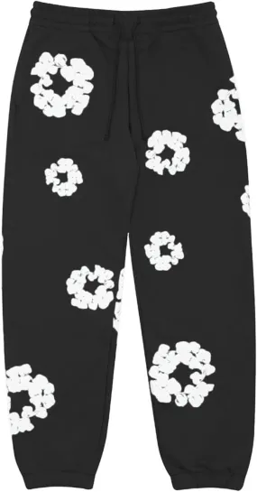 New Fit like an XL Mens Sweatpants Y2k Track Pants Flower Print Harajuku Gothic Streetwear Jogging Pants Hip Hop Graphic Vintage Sweat Pants