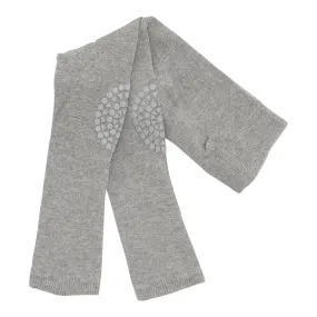 Non-slip crawling leggings with grip for babies and toddlers - Grey Melange
