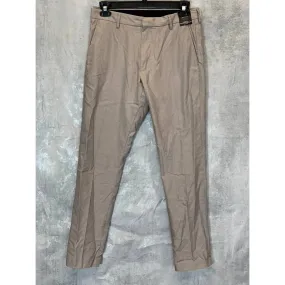 NORDSTROM Men's Grey Taupe Dobby Textured Non-Iron Athletic Fit Chino Pants SZ 33X32