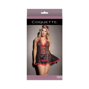 Nurse Babydoll Black & Red Xl