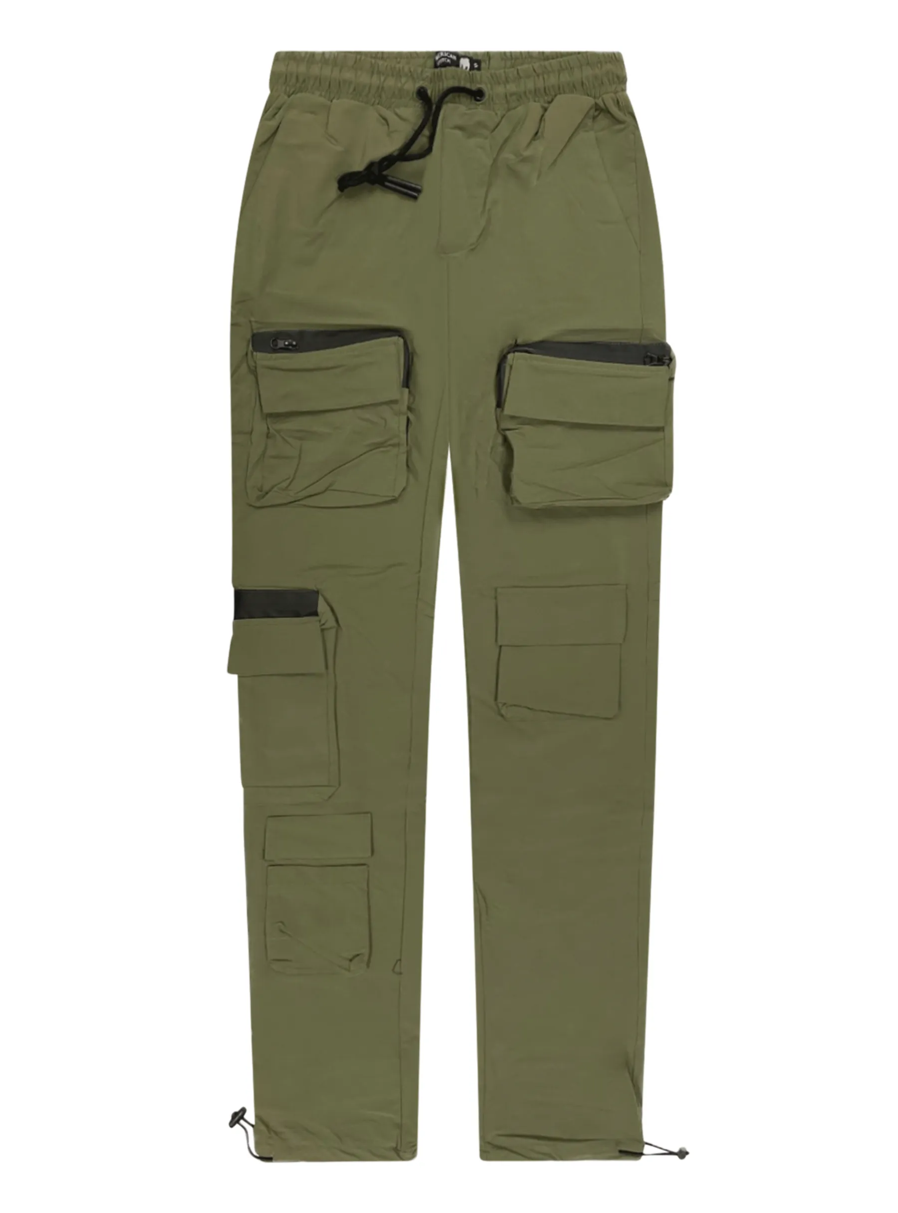 Olive Nylon Joggers