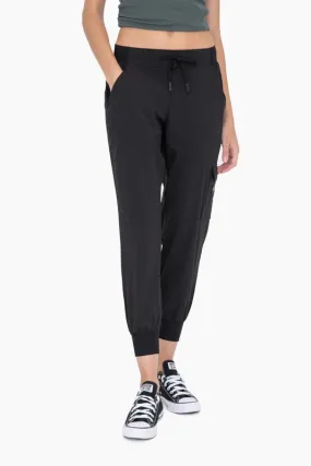 On The Run Black Pocket Joggers (Size Small)