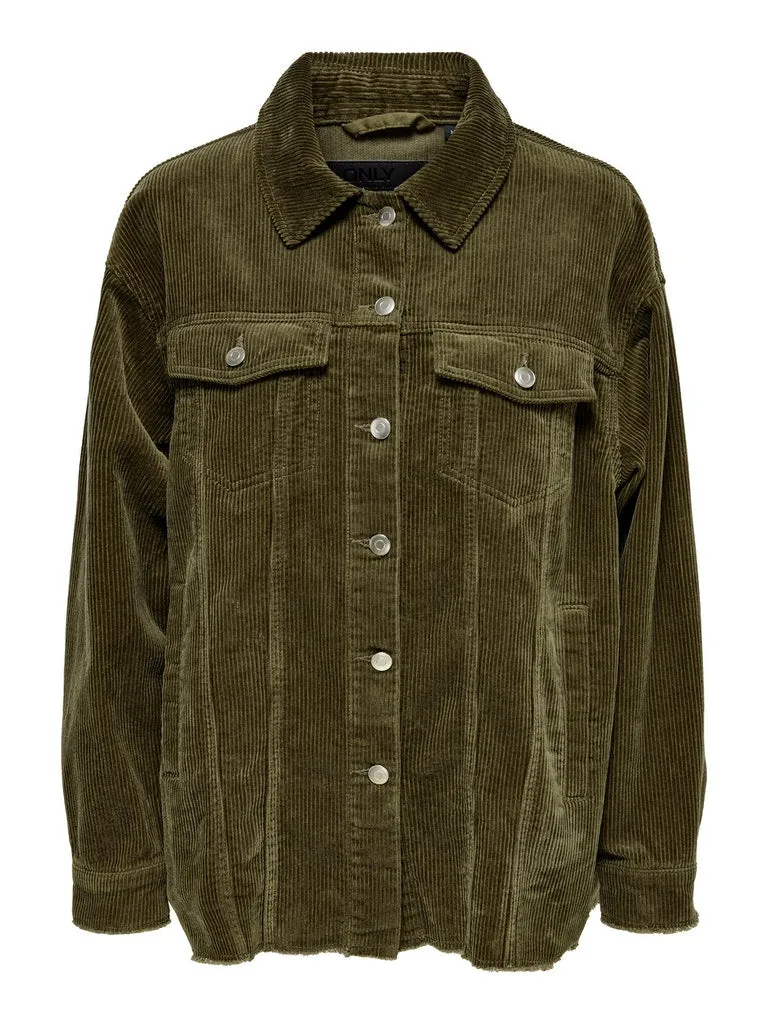 Only / Damen-Jacke / ONLBITTEN CORD SHACKET PNT NOOS