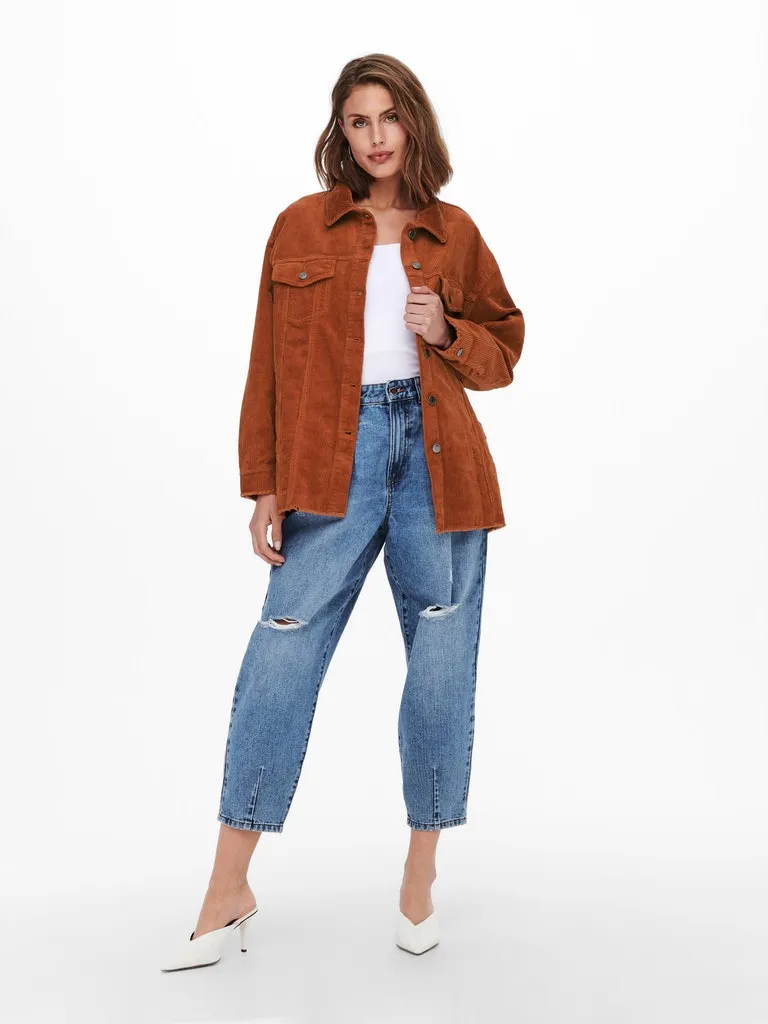 Only / Damen-Jacke / ONLBITTEN CORD SHACKET PNT NOOS