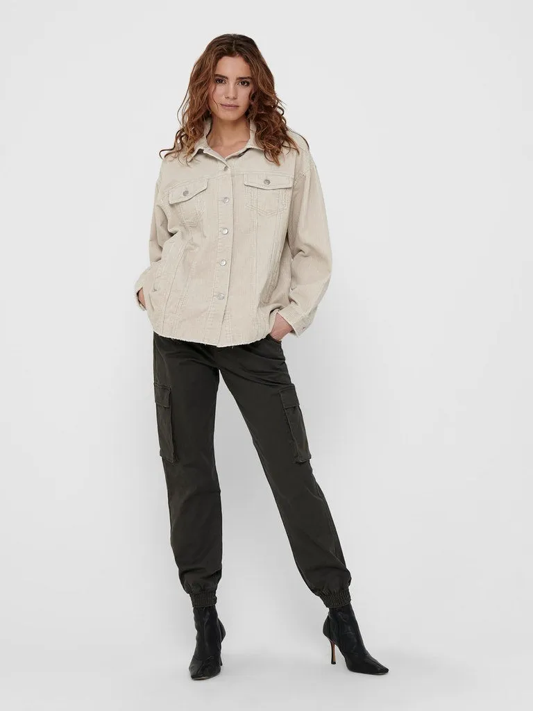 Only / Damen-Jacke / ONLBITTEN CORD SHACKET PNT NOOS
