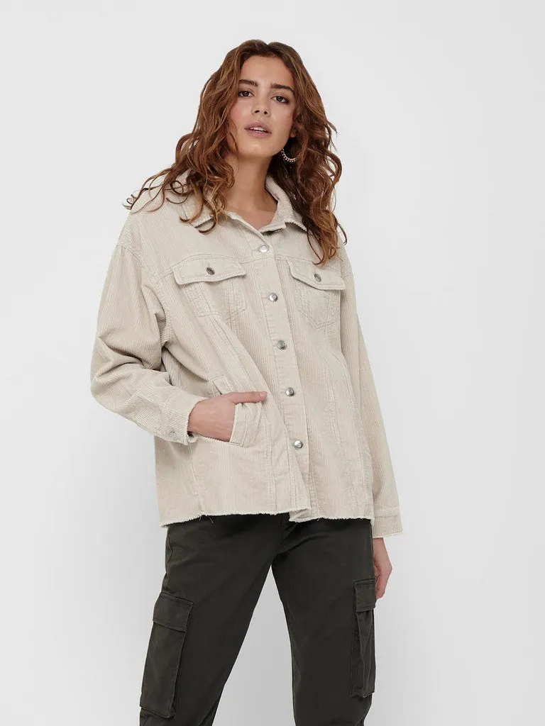 Only / Damen-Jacke / ONLBITTEN CORD SHACKET PNT NOOS
