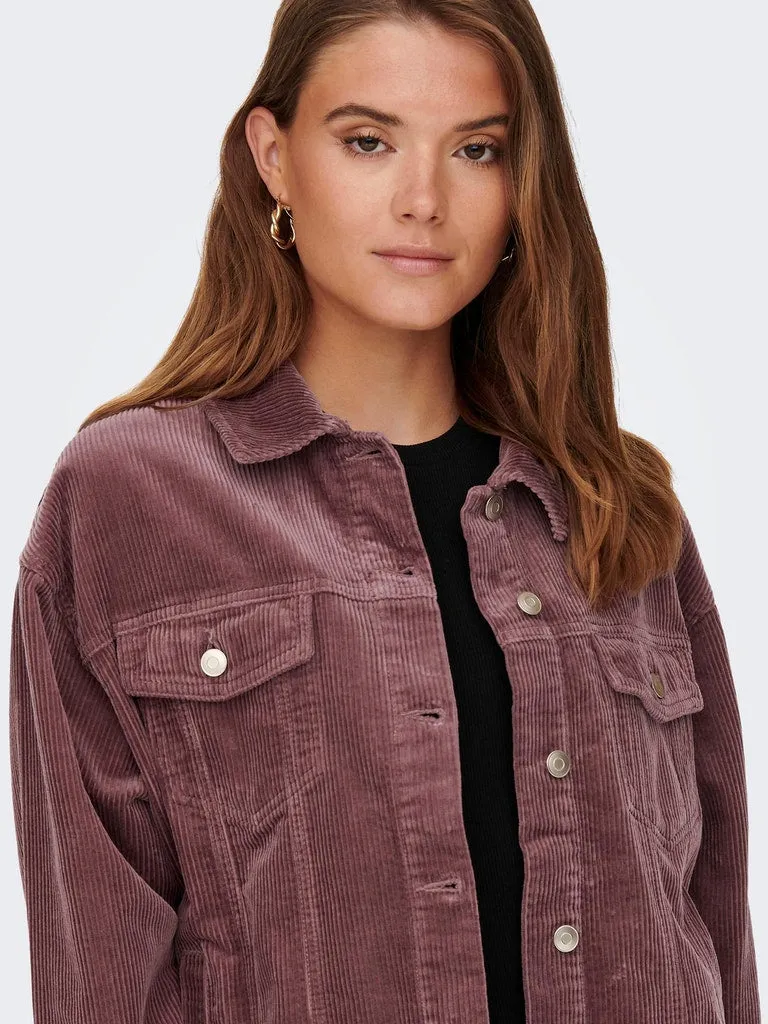 Only / Damen-Jacke / ONLBITTEN CORD SHACKET PNT NOOS