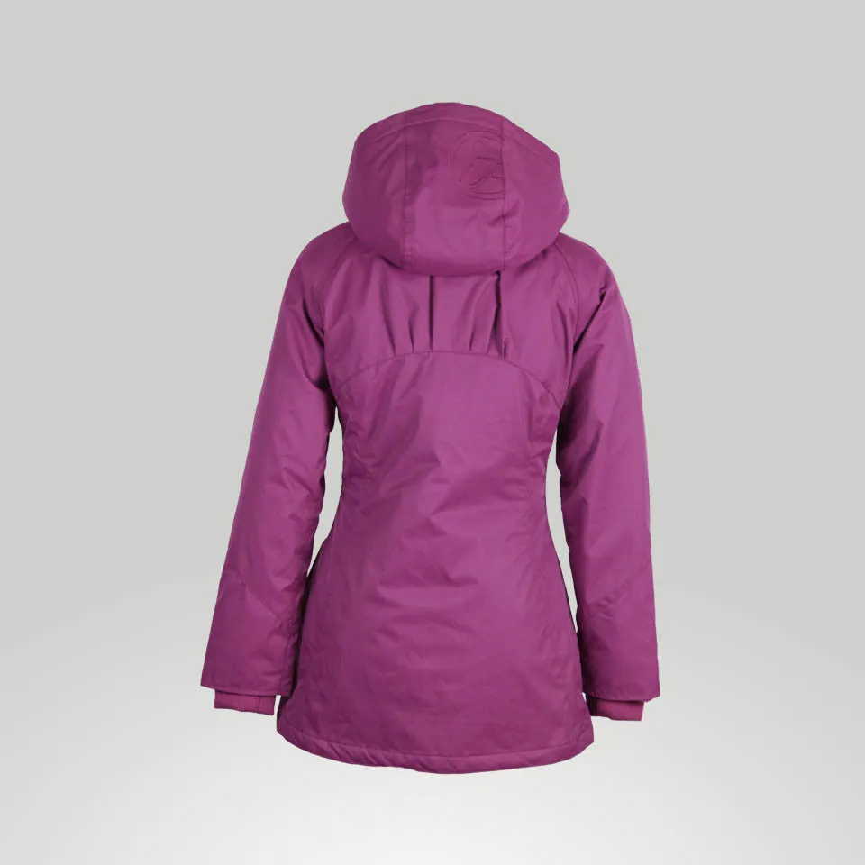 Orb Spirit Long Tailored Shawl Collar Jacket Ruby Wine Dobby