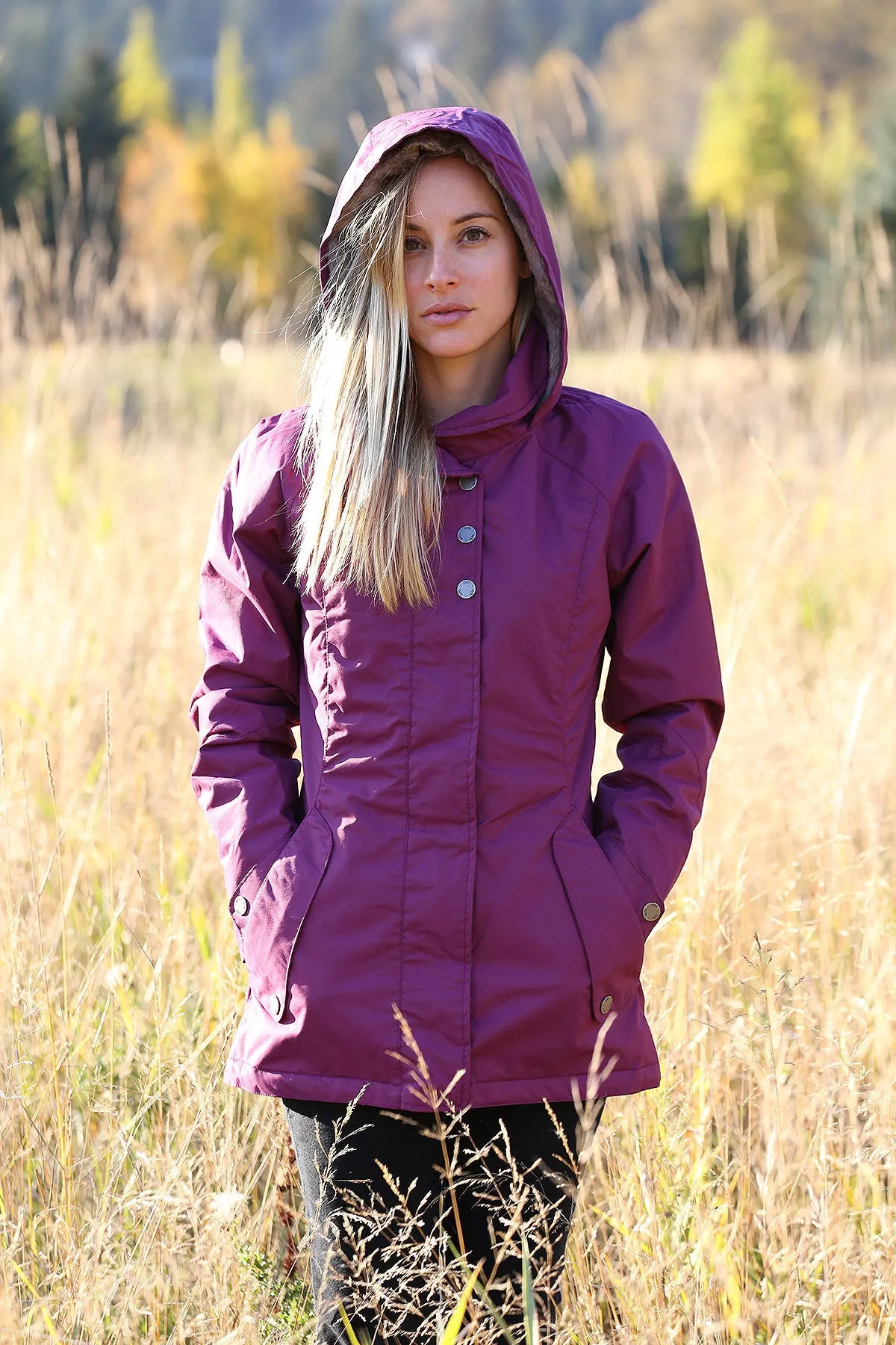Orb Spirit Long Tailored Shawl Collar Jacket Ruby Wine Dobby