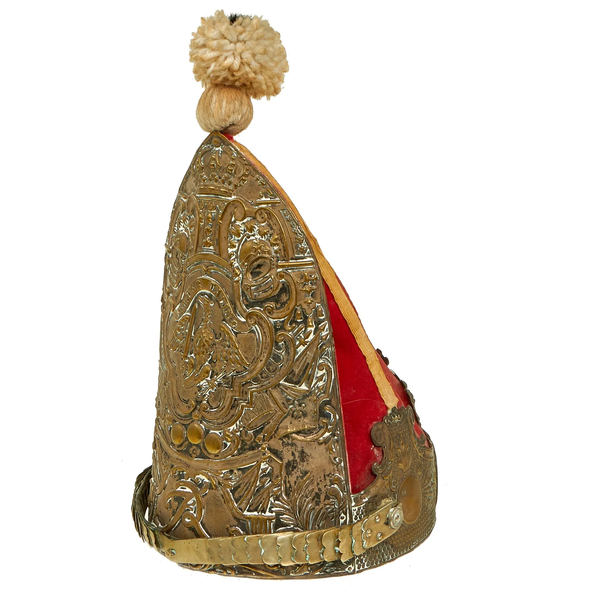 Original Imperial German Late 19th Century Prussian Model 1894 1st Foot Guards Grenadiers Mitre Cap