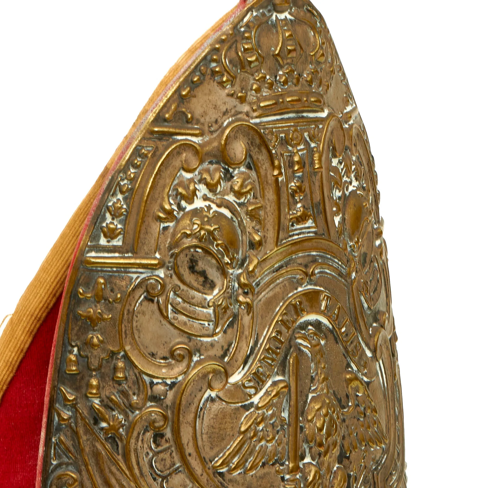 Original Imperial German Late 19th Century Prussian Model 1894 1st Foot Guards Grenadiers Mitre Cap