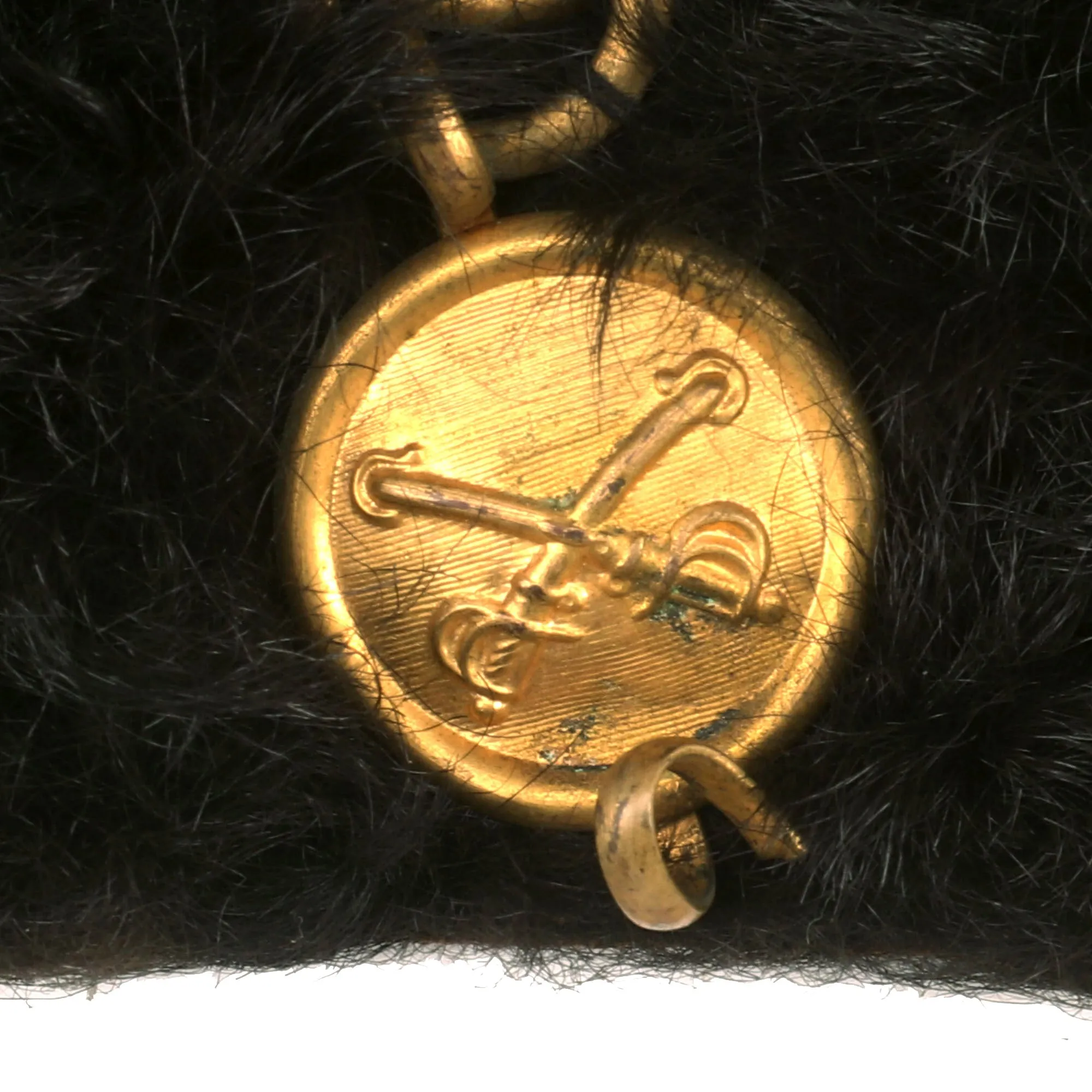 Original U.S. Late 19th Century New York Hussars Squadron A Astrakhan Busby Hat with Plume by Warnock Uniform Co. with Transit Tin