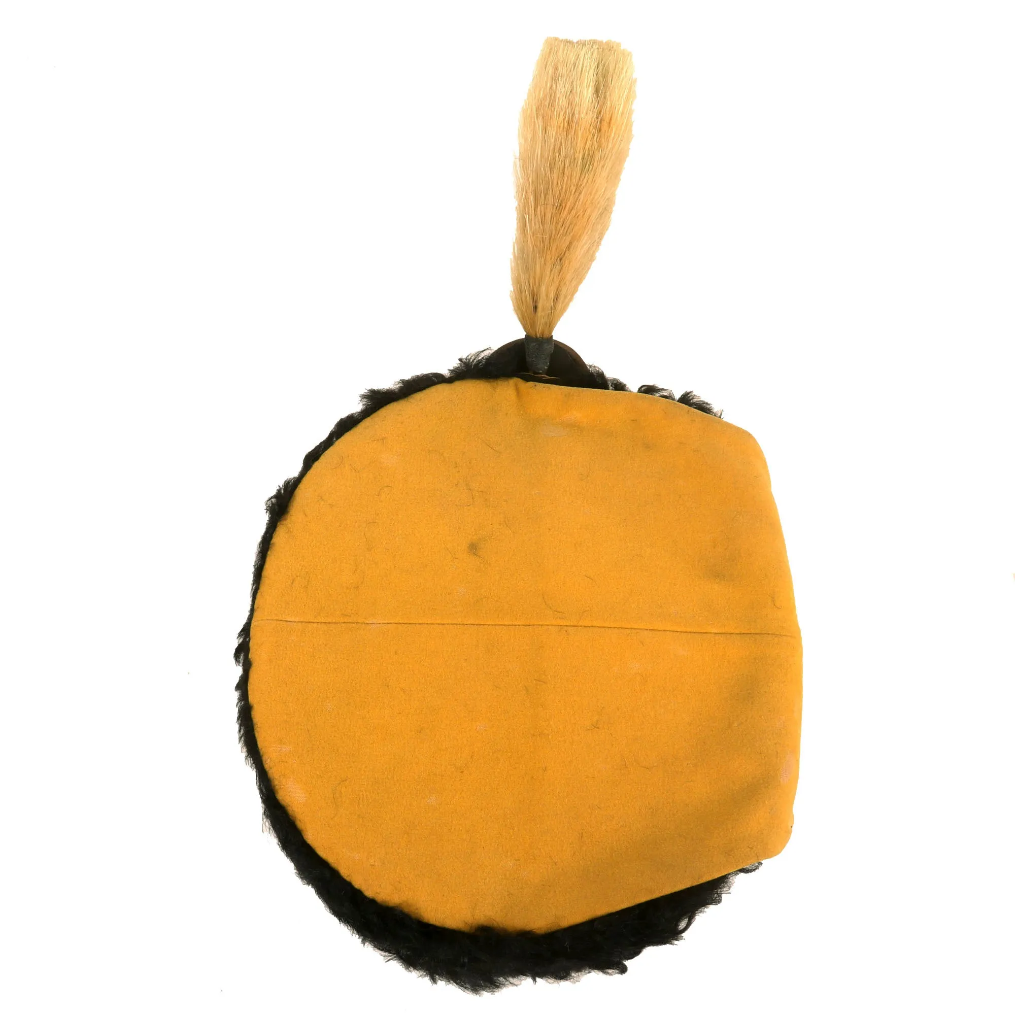 Original U.S. Late 19th Century New York Hussars Squadron A Astrakhan Busby Hat with Plume by Warnock Uniform Co. with Transit Tin