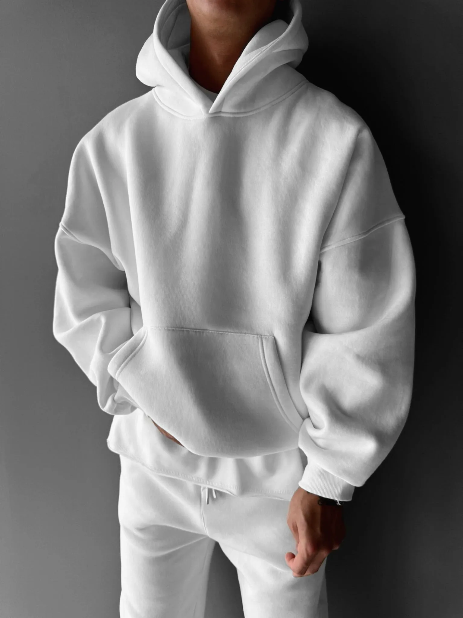 Oversize Basic Hoodie - Ecru