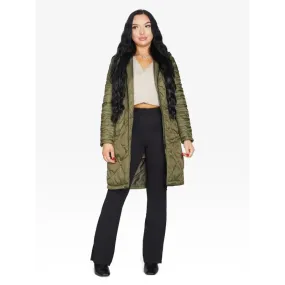 Padded Quilted Down Hooded Jacket