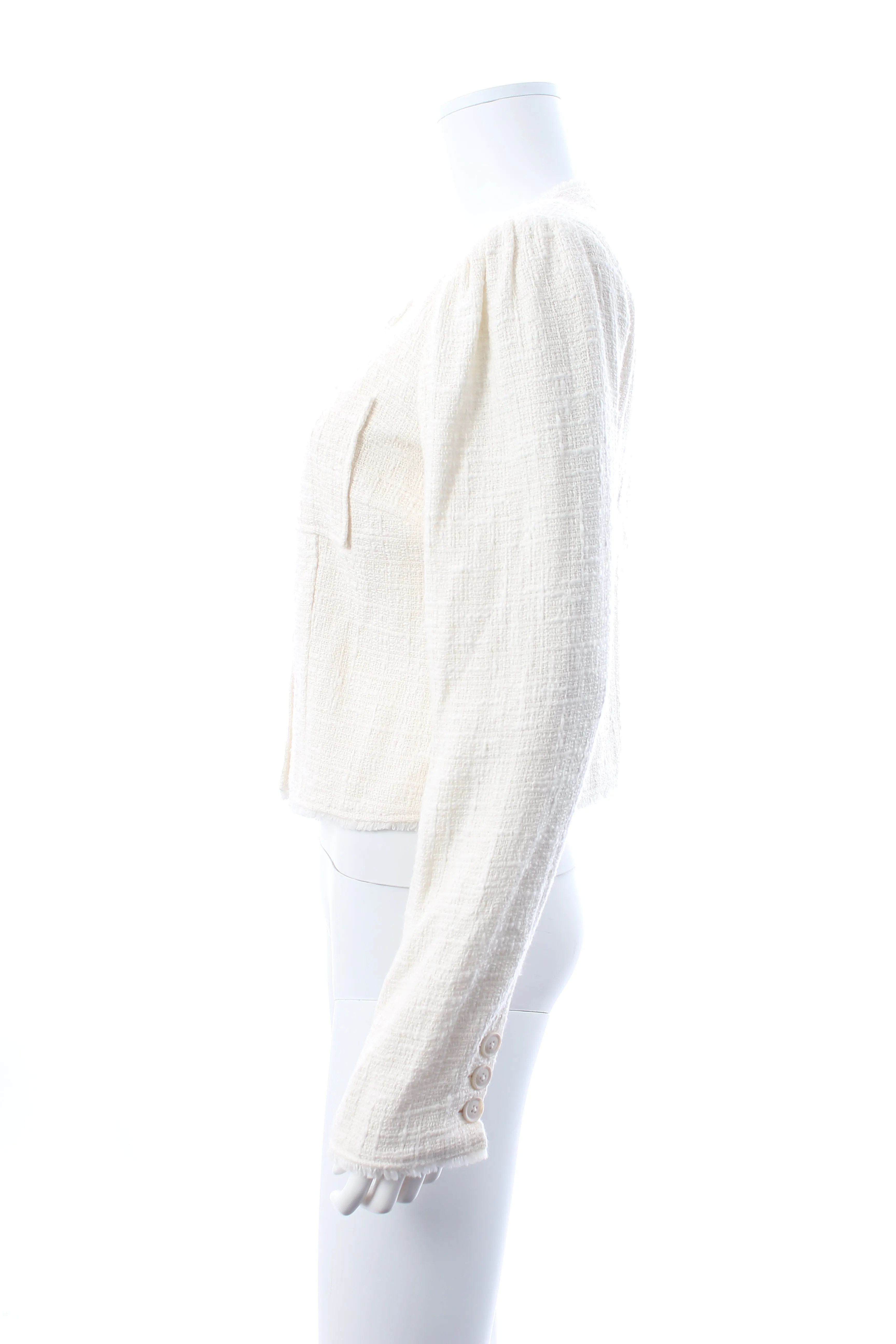 PAIGE Cambridge Textured Frayed Jacket