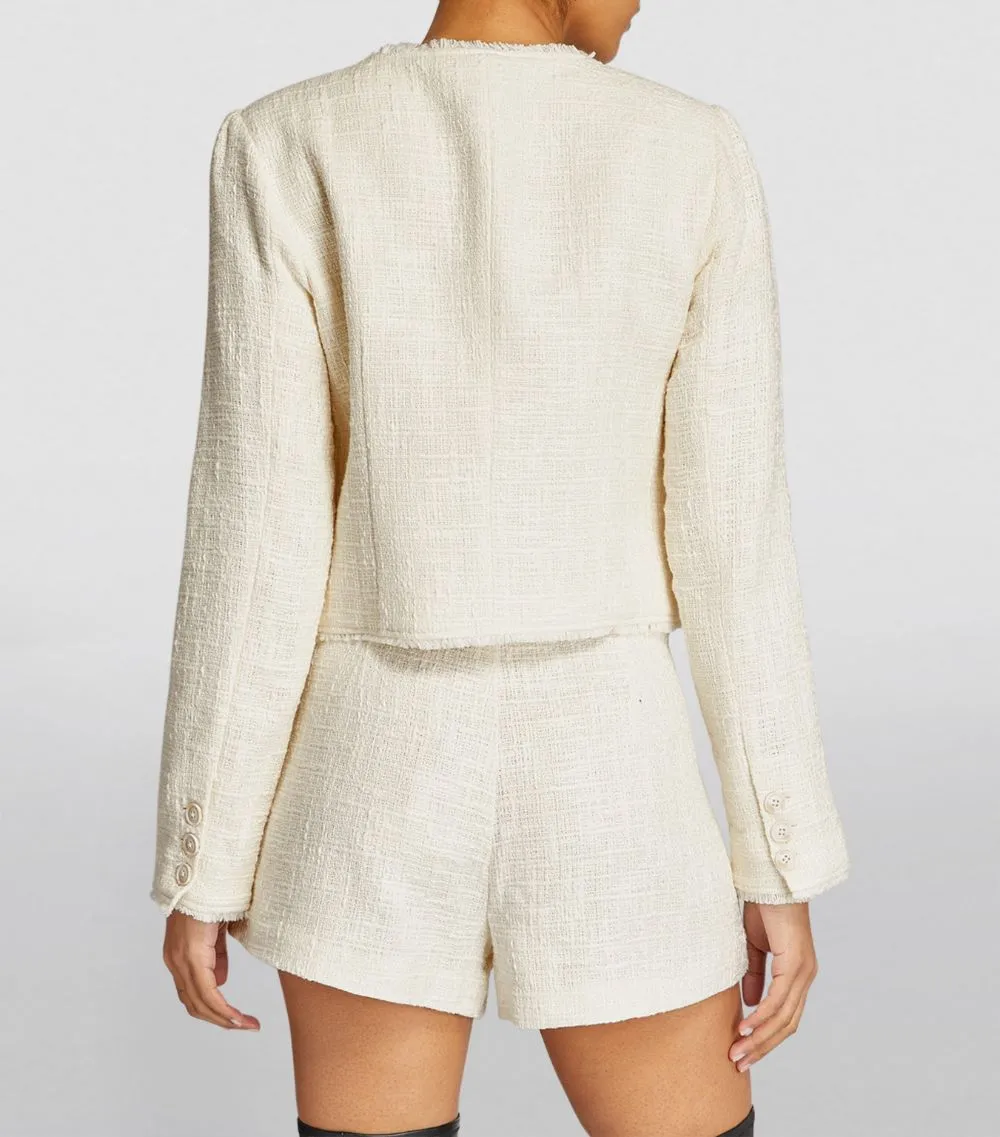 PAIGE Cambridge Textured Frayed Jacket