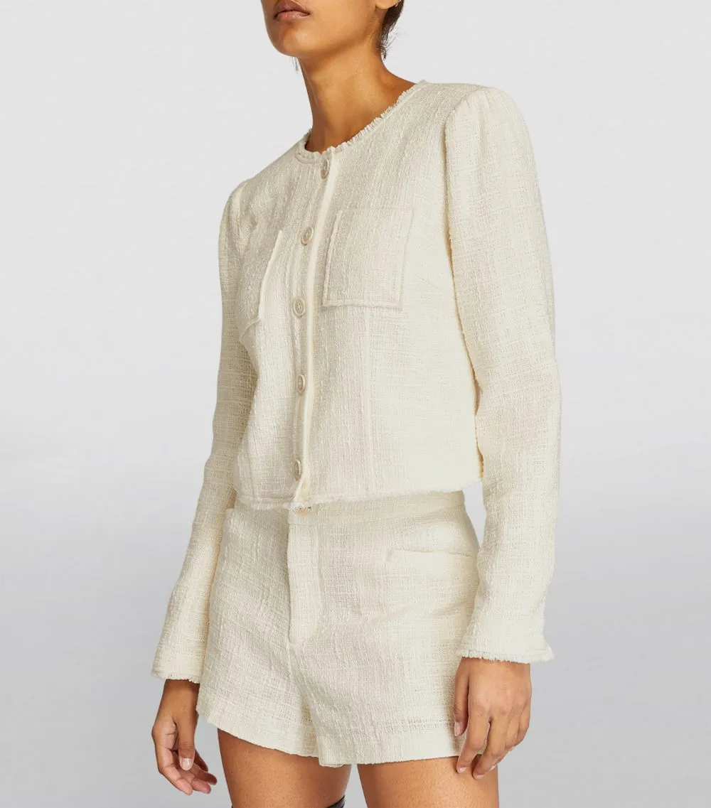 PAIGE Cambridge Textured Frayed Jacket