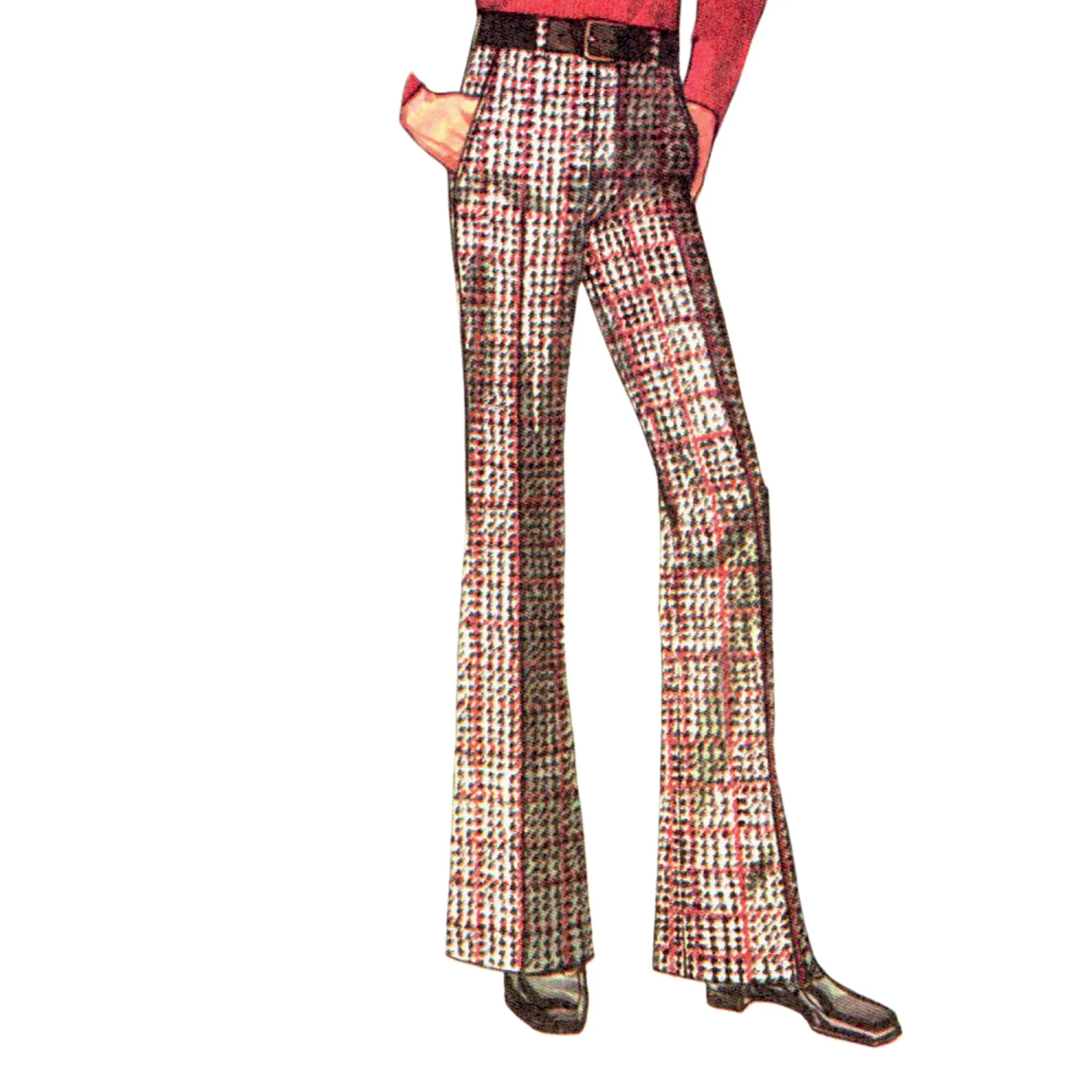 PDF - 1970s Sewing Pattern, Men’s Pants in Proportioned Sizes - Waist: 34” (87cm) - Download