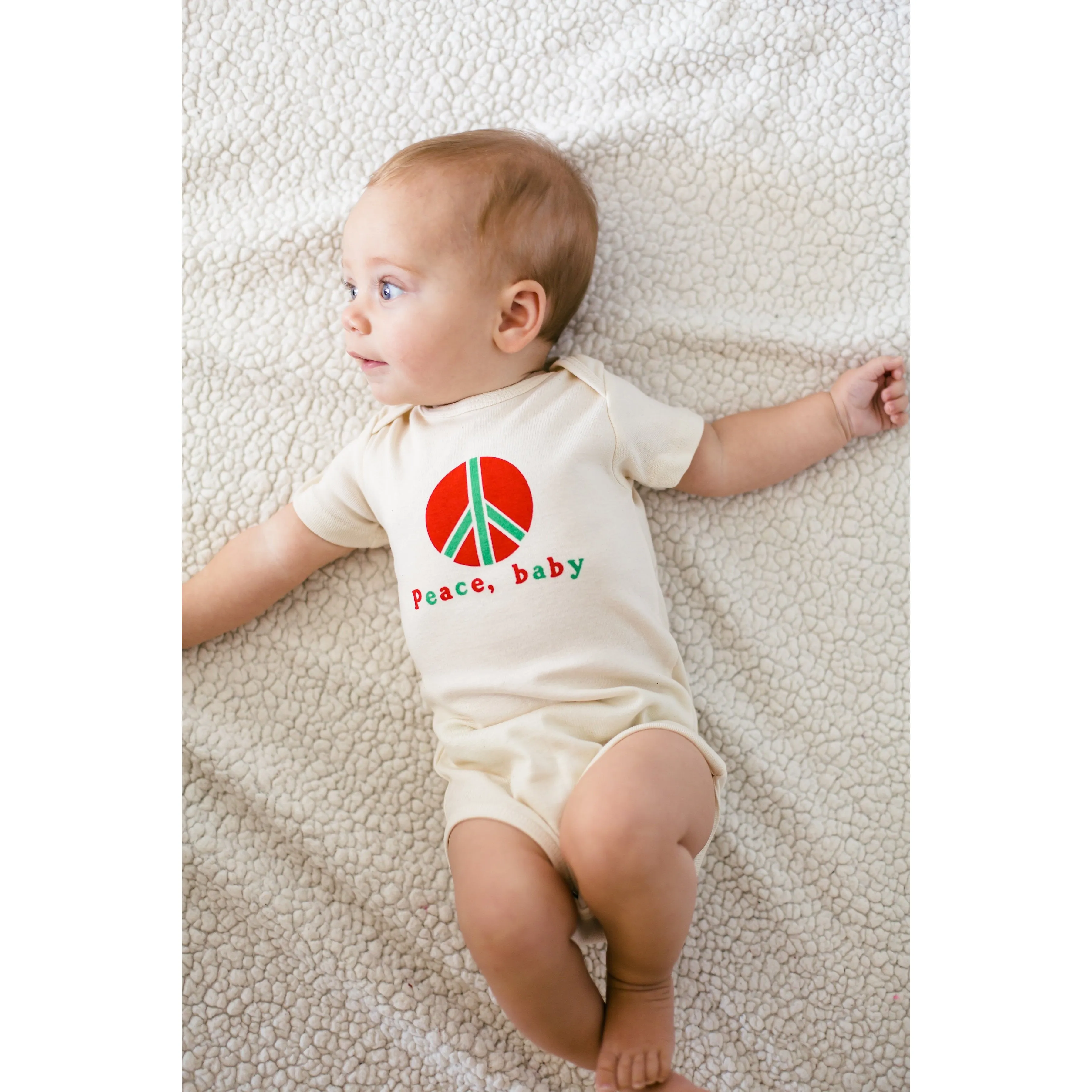 Peace Baby Short Sleeve Romper