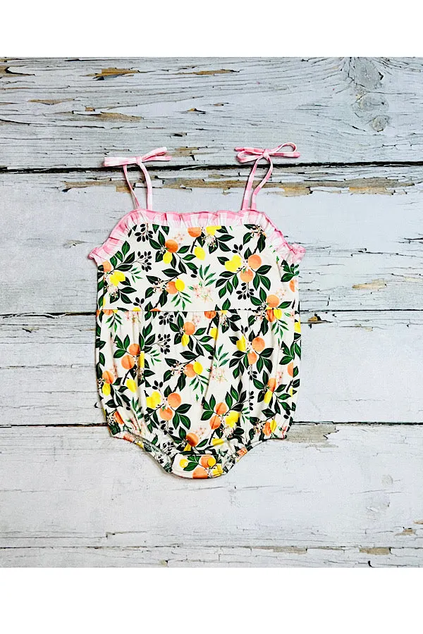 Peaches & lemons print cute baby romper XCH0999-2H