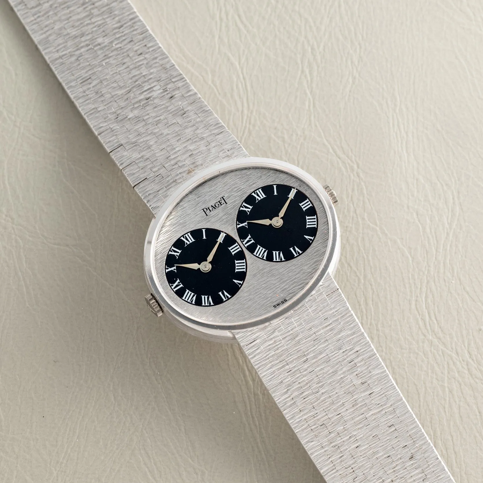Piaget White Gold 'Twin Time' Dress Watch