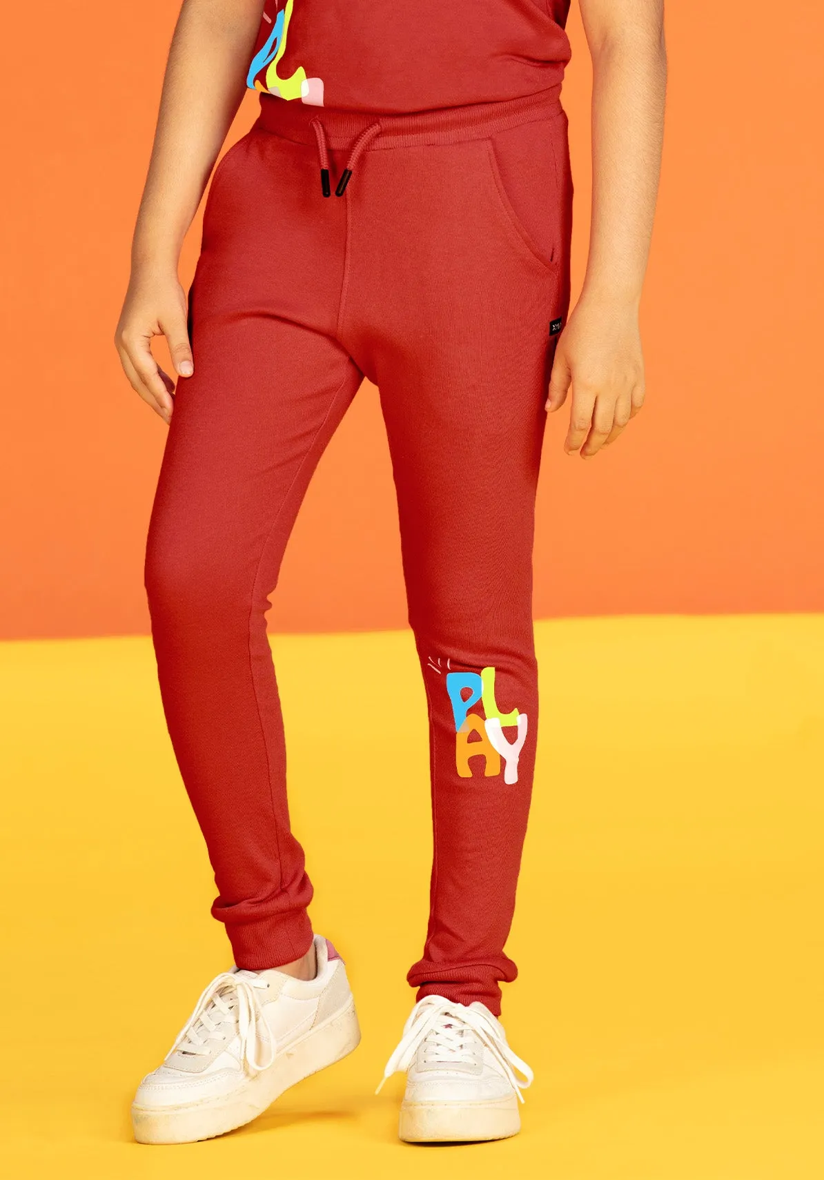 Playmate Boys Co-Ord Set Combed Cotton Red