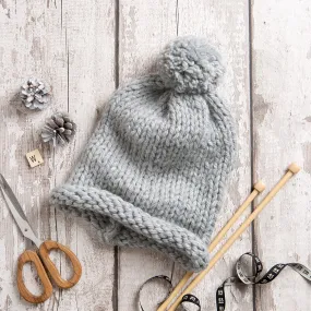 Pom Pom Hat Knitting Kit - Beginner Basics