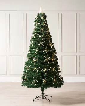 Pre-Lit Berry Cluster Fibre Optic Christmas Tree, 7 ft
