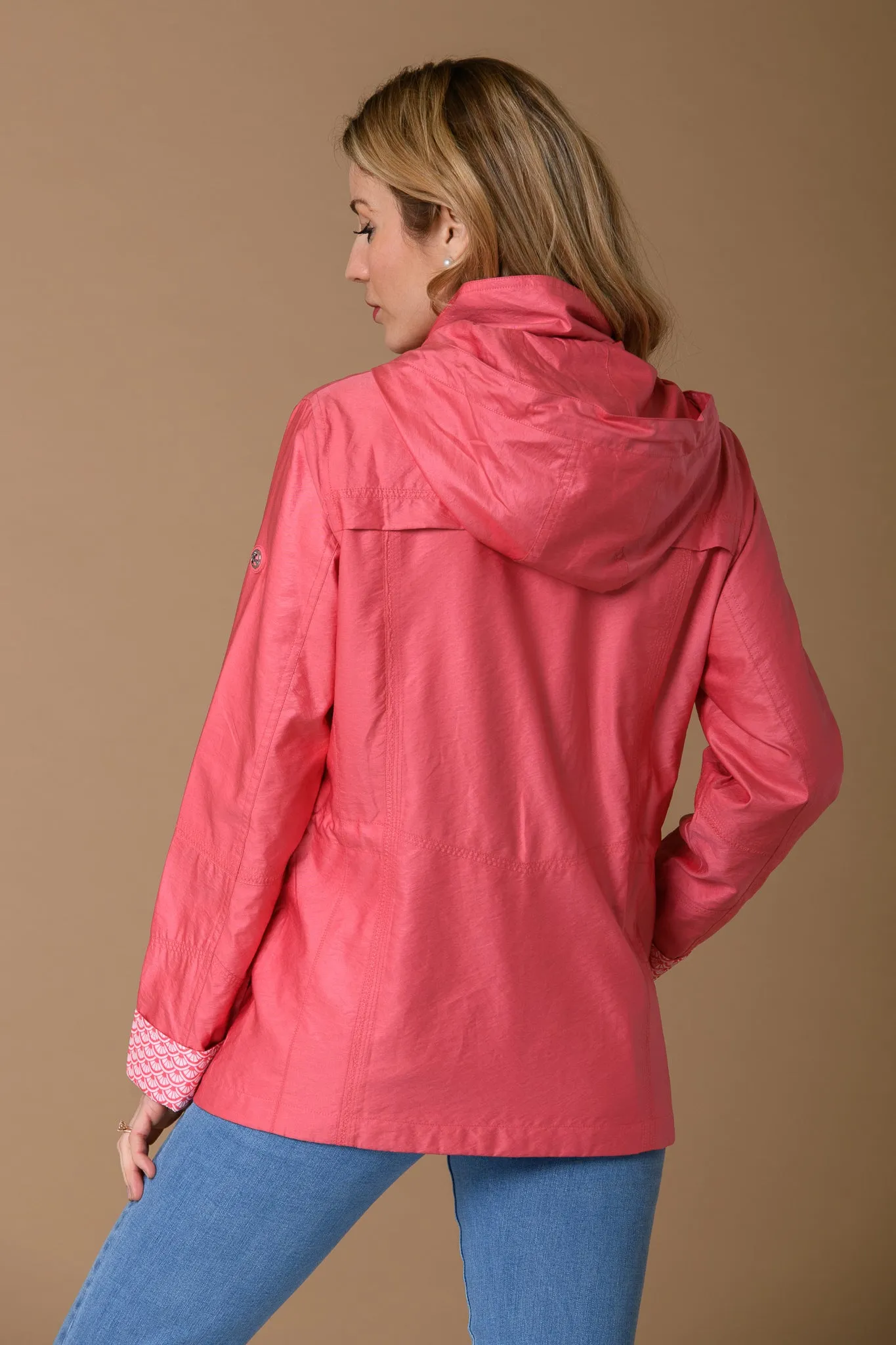 Print Lining Mac - Coral