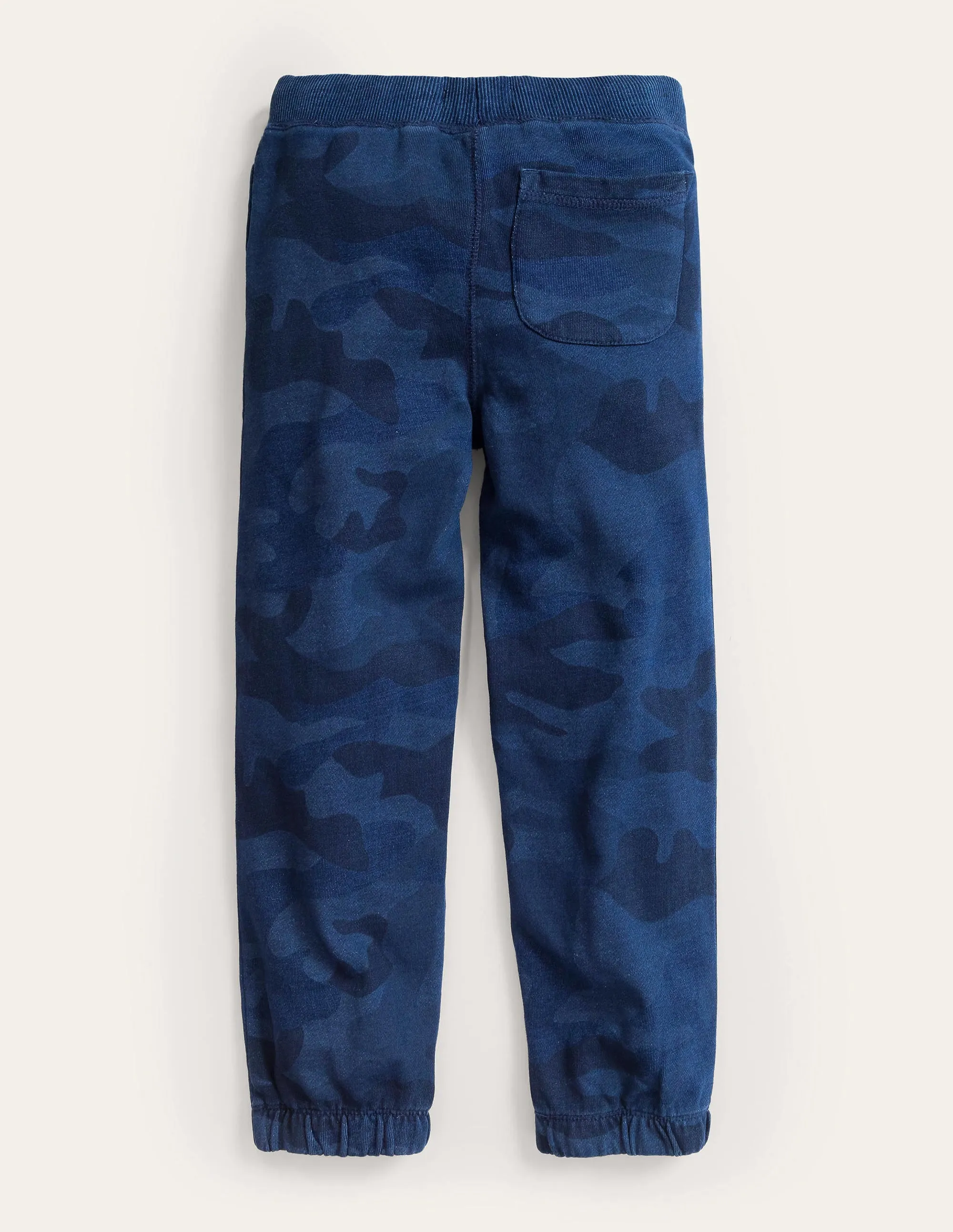 Printed Joggers-Indigo Camo