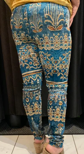 Printed Stretch Velvet Leggings